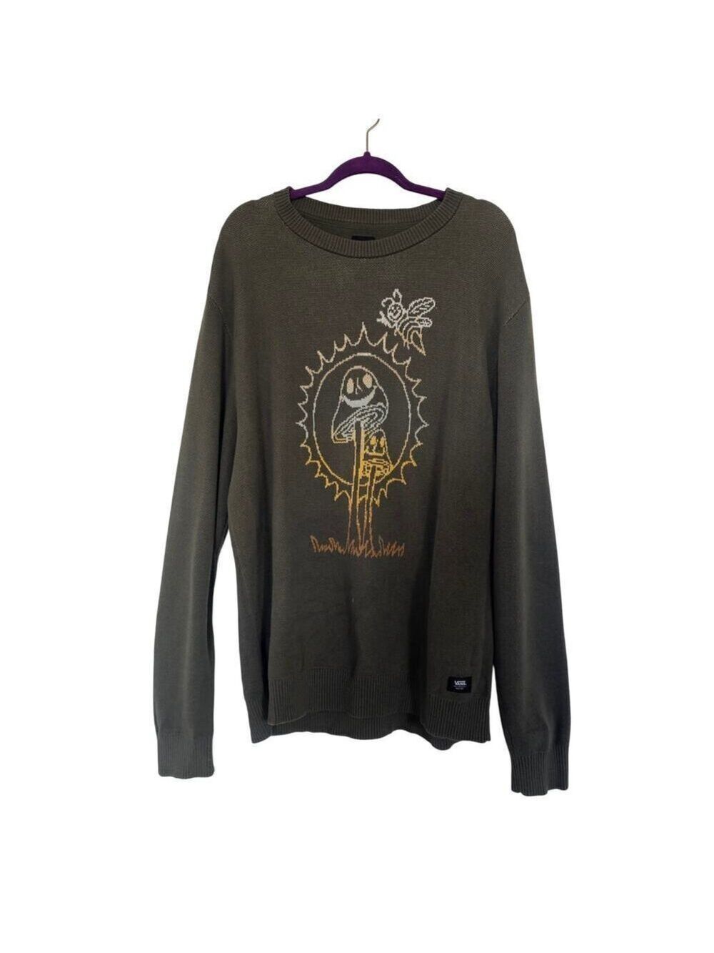 Vans Plant Harmony Dark Green Sweater Size XL